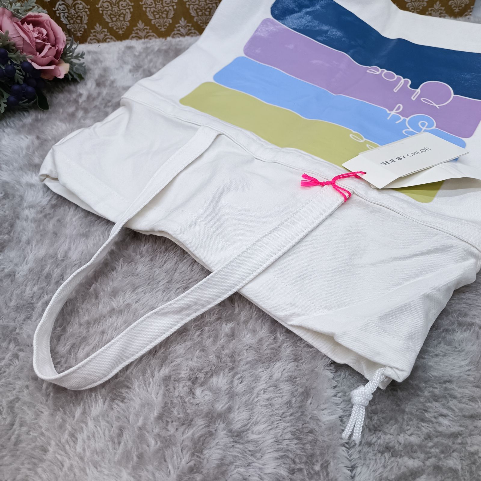 SEE BY CHLOE 》 ☆未使用☆ シーバイクロエ トートバッグ ホワイト 