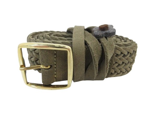 ラルディーニ LARDINI ベルト レザー スクエア バックル メッシュ