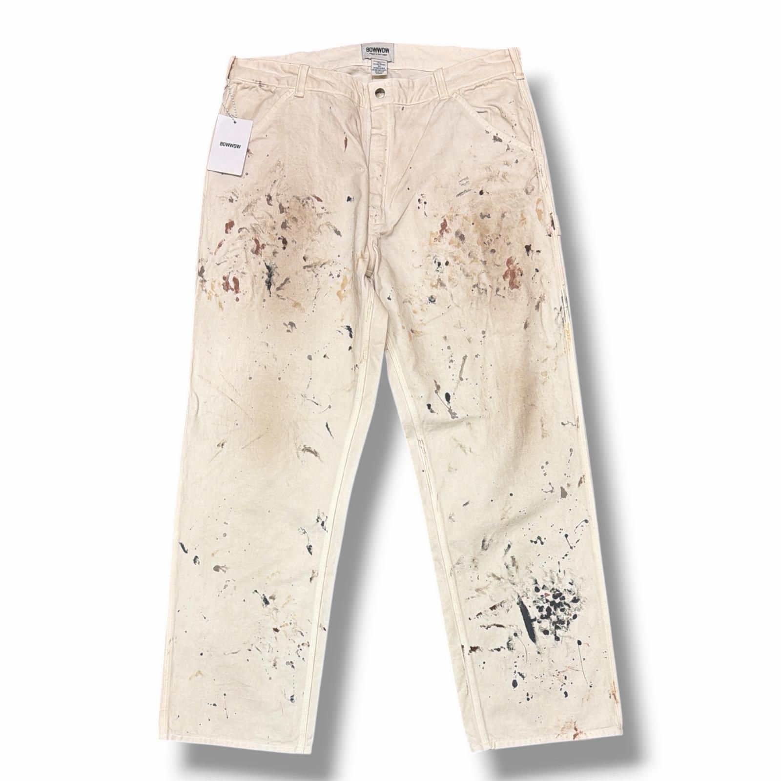 参考上代38500円 未使用 BOWWOW 25AW PAINT STAINED PAINTER PANTS ペイントステインドペインターパンツ バウワウ BW252-PPSPP エイジドホワイト L （15027M） 参考上代38500円 未使用 BOWWOW 25AW PAINT STAINED PAINTER PANTS