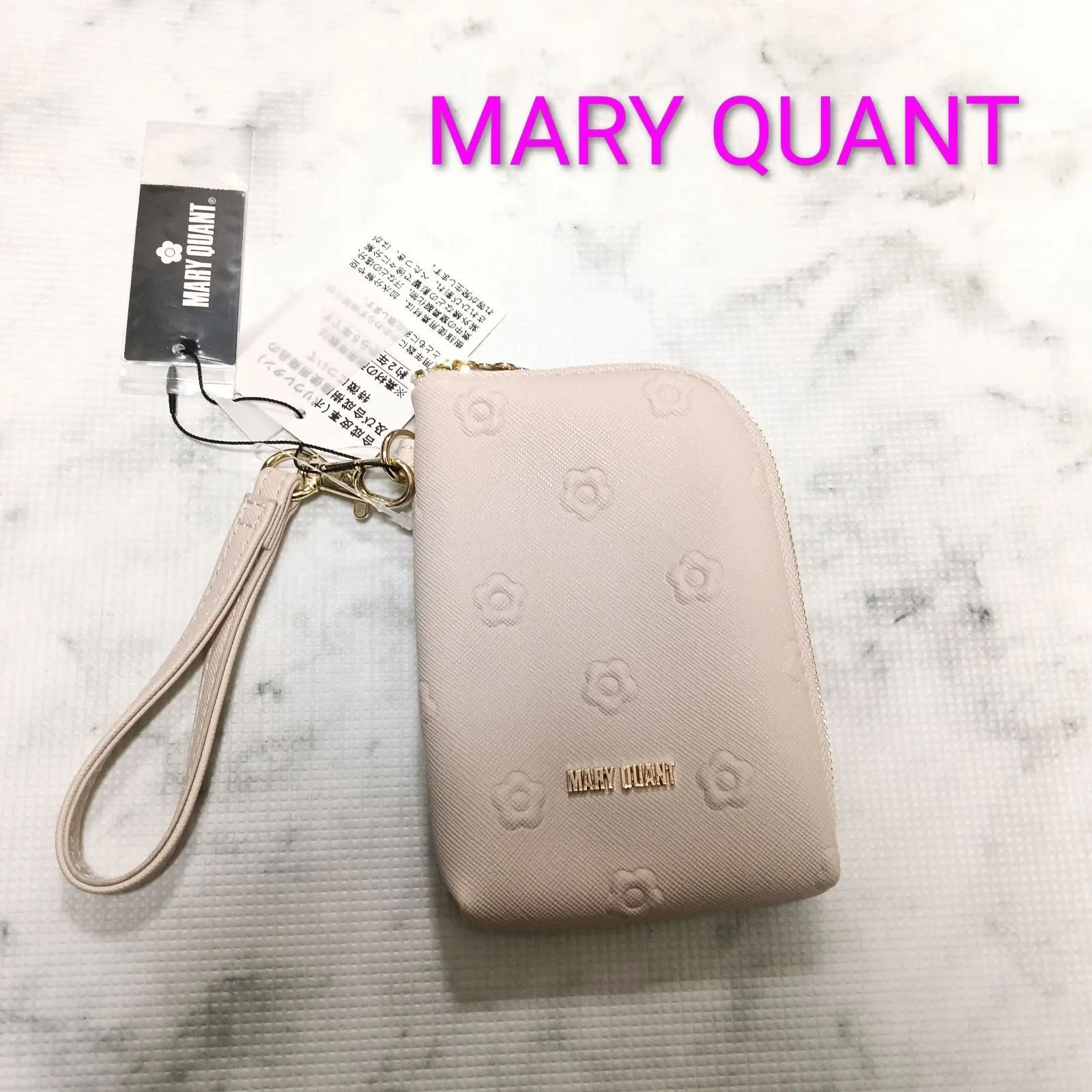新品 MARY QUANT マリークワント シンプルエンボスデイジー マルチ 