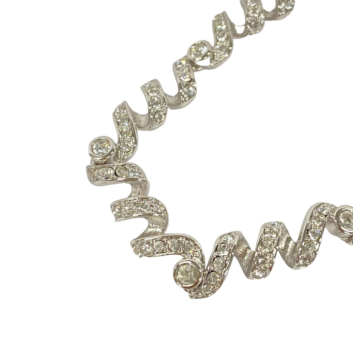 SWAROVSKI(スワロフスキー) ネックレス美品 - シルバー ツイストデザイン