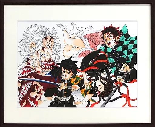 鬼滅の刃　複製原画　イラストボード 中古】原画イラストボード 付属品付)鬼滅の刃 高級複製原画 「決戦開幕