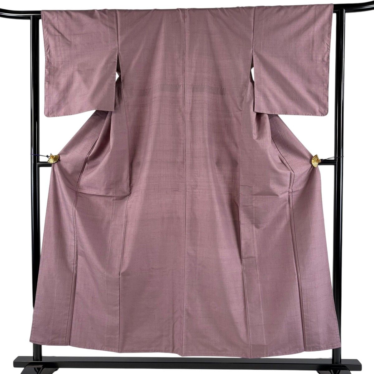 【美品】 紬 身丈154cm 裄丈62.5cm S 袷 紫 正絹 秀品 一つ紋 【中古】 6,424円