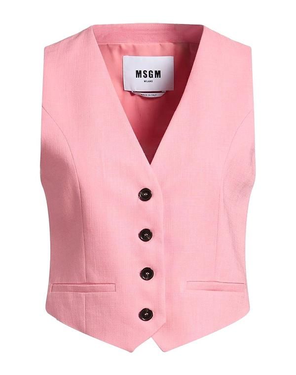 【送料無料】 エムエスジイエム レディース ベスト トップス ジレ Pink