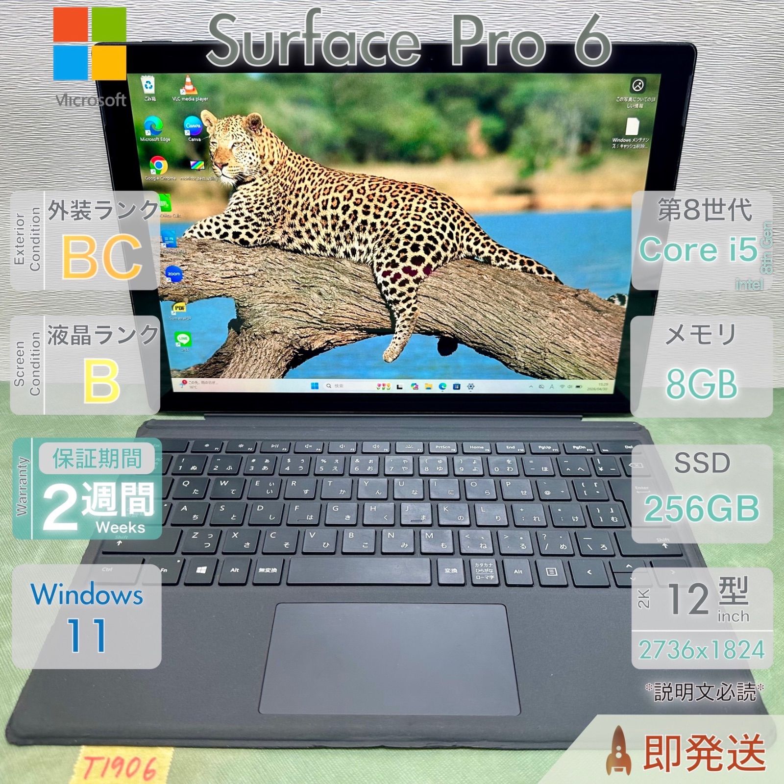 Microsoft Surface Pro 6 Core i5 8GB SSD 256GB Windows 11