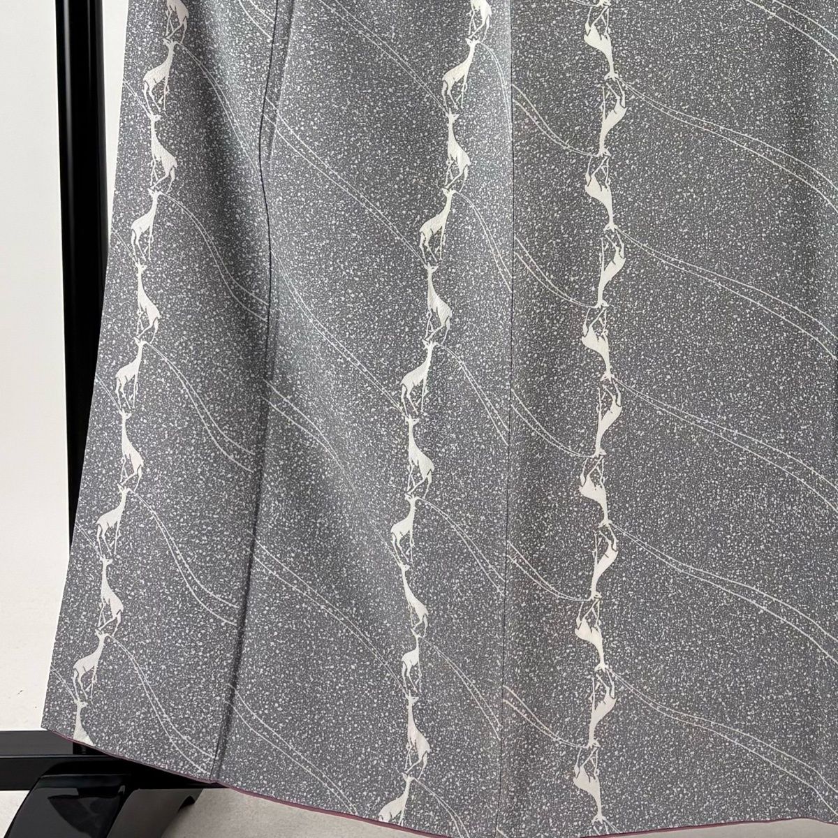 付下げ 身丈163cm 裄丈68cm L 袷 鹿 灰色 正絹 秀品 【中古】 - メルカリ