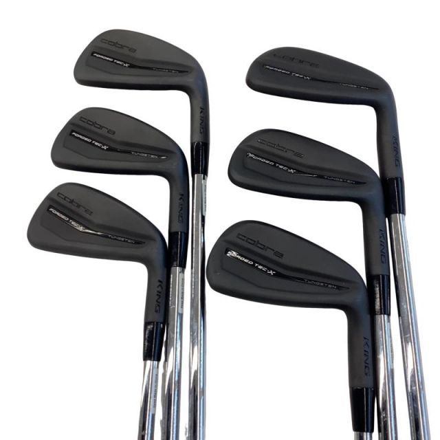 【中古】 コブラ KING FORGED TECx(2023) BLACK 6S アイアンセット IR 純正特注シャフト (フレックスS) メンズ 男性用 右利き 右用 Bランク ゴルフクラブ