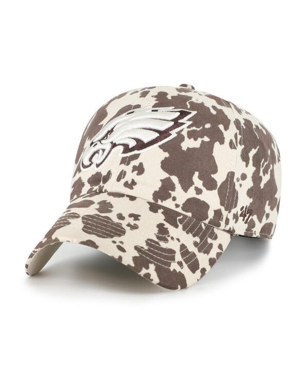 【送料無料】 47ブランド レディース 帽子 アクセサリー Womens Natural Philadelphia Eagles Bessie Clean Up Adjustable Hat Natural Brown