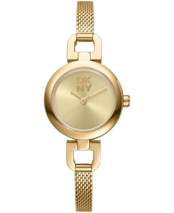 【送料無料】 ダナ キャラン ニューヨーク レディース 腕時計 アクセサリー Womens Milanese Quartz GoldTone Stainless Steel Bracelet Watch 26mm Champagne