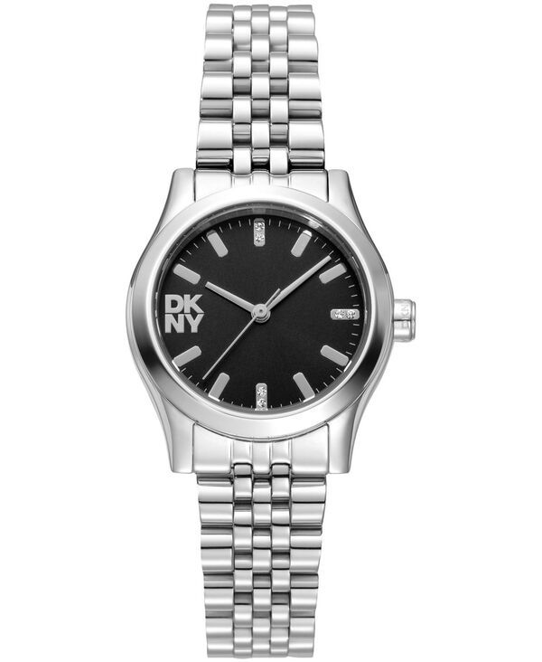 【送料無料】 ダナ キャラン ニューヨーク レディース 腕時計 アクセサリー Womens Essentials Quartz Stainless Steel Bracelet Watch 28mm Black