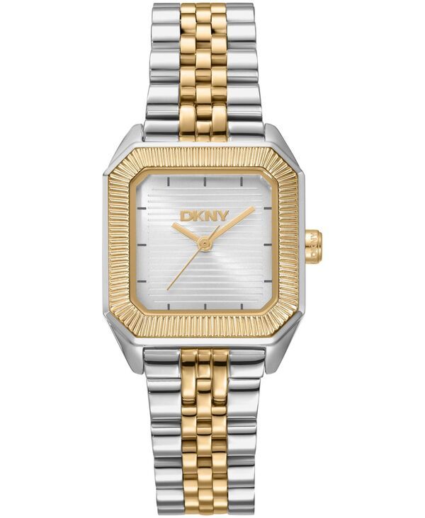 【送料無料】 ダナ キャラン ニューヨーク レディース 腕時計 アクセサリー Womens Signature Shape Quartz TwoTone Stainless Steel Bracelet Watch 27x34mm Silver