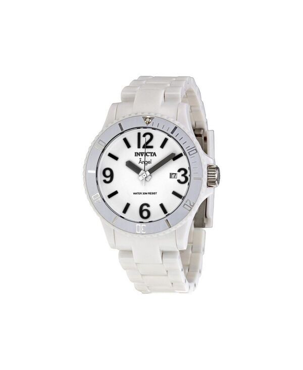 【送料無料】 インビクタ レディース 腕時計 アクセサリー Womens 1207 Angel Quartz Dial Watch White