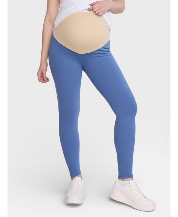 【送料無料】 マザーフッドマタニティー レディース レギンス ボトムス Womens Essential Stretch Secret Fit Over the Belly Maternity Leggings Moonlight blue