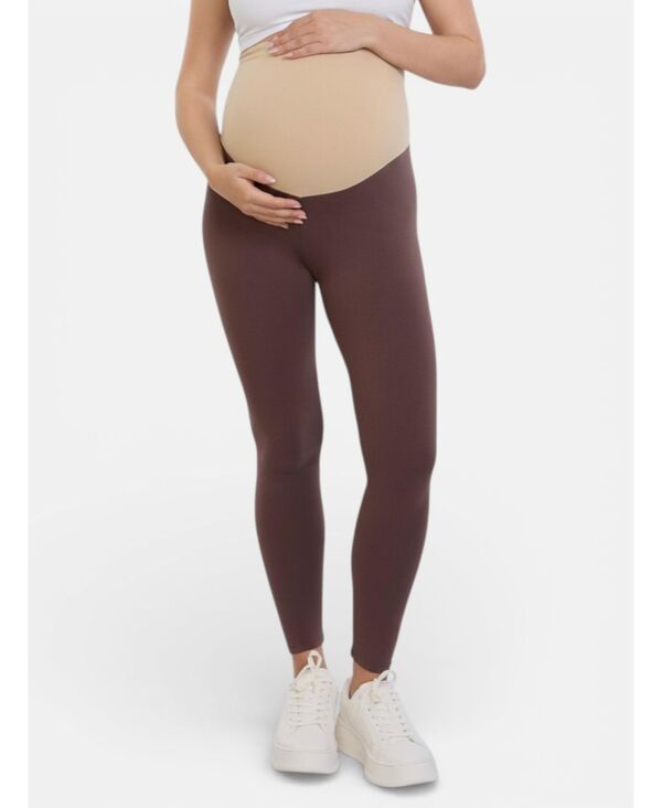 【送料無料】 マザーフッドマタニティー レディース レギンス ボトムス Womens Essential Stretch Secret Fit Over the Belly Maternity Leggings French roast
