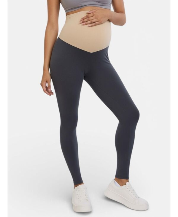 【送料無料】 マザーフッドマタニティー レディース レギンス ボトムス Womens Essential Stretch Secret Fit Over the Belly Maternity Leggings Asphalt