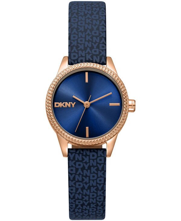 【送料無料】 ダナ キャラン ニューヨーク レディース 腕時計 アクセサリー Womens Milanese Quartz Dark Blue Polyurethane Strap Watch 26mm Dark Blue