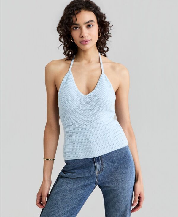 【送料無料】 アンドノウディス レディース タンクトップ トップス Womens Halter VNeck Knit Tank Top Macys Exclusive Sky Ride