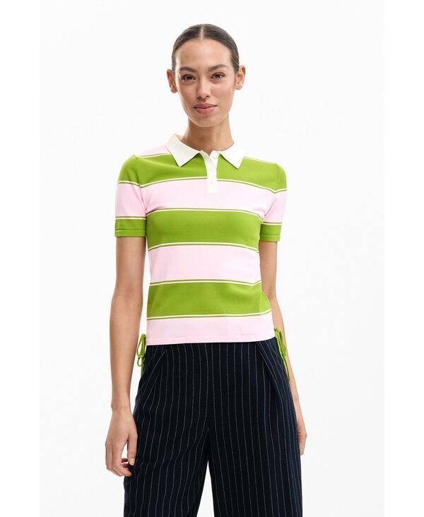【送料無料】 デジグアル レディース ポロシャツ トップス Womens Polo shirt with ties Pink