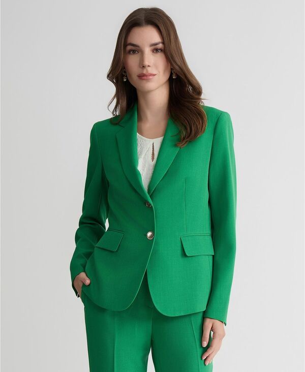【送料無料】 カスパール レディース ジャケット・ブルゾン ブレザー アウター Womens DoubleButton Blazer Regular Petite Lush Green