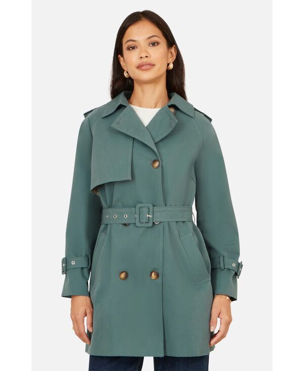 【送料無料】 ユミキム レディース ジャケット・ブルゾン アウター Womens Belted Trench Coat Bluegreen
