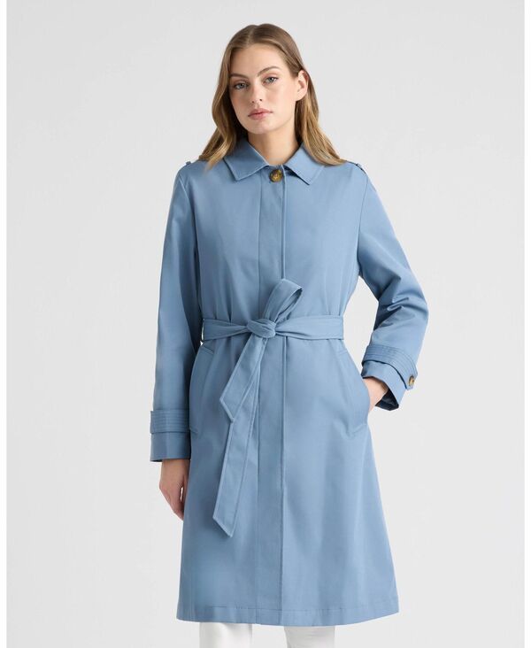 【送料無料】 エレントレイシー レディース ジャケット・ブルゾン アウター Womens Double Breasted Trench Coat Dusty blue