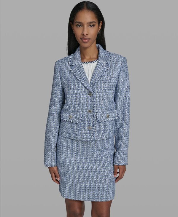 【送料無料】 カール ラガーフェルド レディース ジャケット・ブルゾン アウター Womens 3Button Jacket Soft Whitenaval Academy Multi