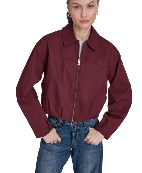 【送料無料】 リーバイス レディース ジャケット・ブルゾン アウター Womens Bubble Hem Collared Bomber Jacket Tawny Port