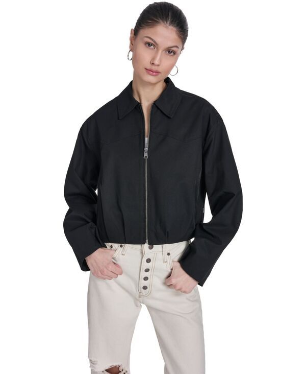 【送料無料】 リーバイス レディース ジャケット・ブルゾン アウター Womens Bubble Hem Collared Bomber Jacket Black