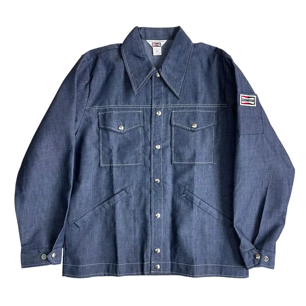 L 70s デッドストック USA Champion チャンピオン スパーク デニム ジャケット