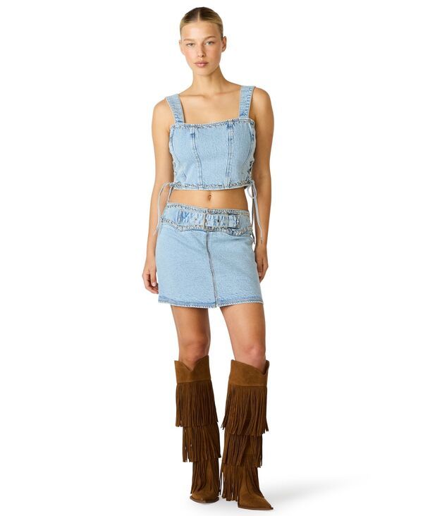 【送料無料】 スティーブ マデン レディース スカート ボトムス Womens HighRise Mini Skirt Santa Monica Wash
