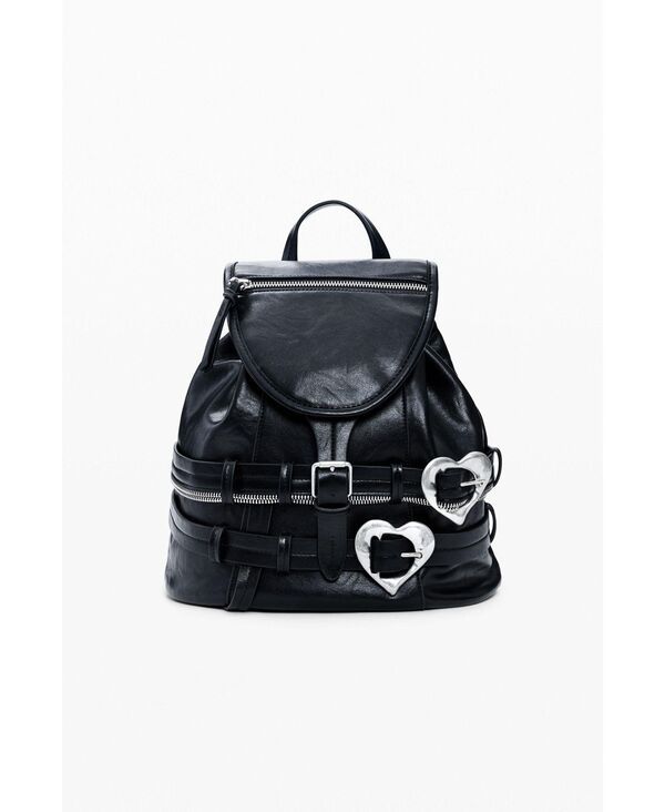 【送料無料】 デジグアル レディース バックパック・リュックサック バッグ Womens Backpack buckles hearts Black 41,470円