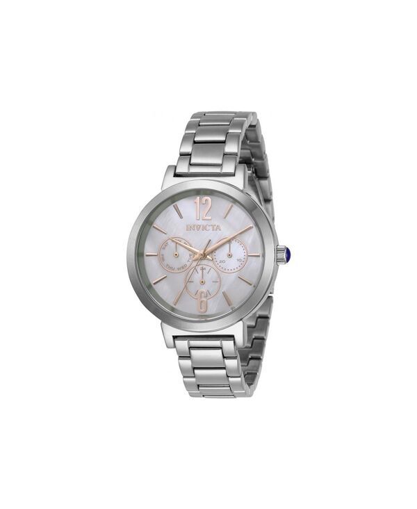 【送料無料】 インビクタ レディース 腕時計 アクセサリー Womens 31082 Angel Quartz Chronograph White Dial Watch Stainless steel
