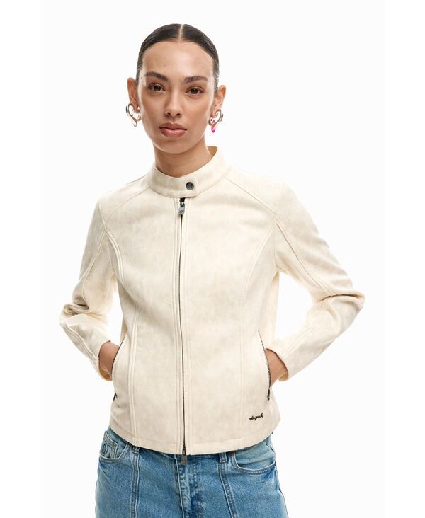 【送料無料】 デジグアル レディース ジャケット・ブルゾン アウター Womens Mandarin collar jacket White