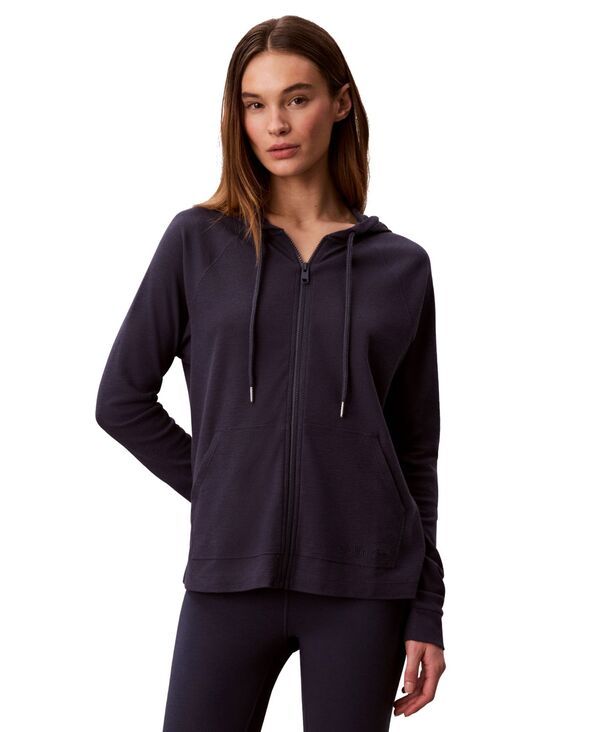 【送料無料】 カルバンクライン レディース ジャケット・ブルゾン アウター Womens Icon Sport FullZip Lightweight Jacket Blue Nights