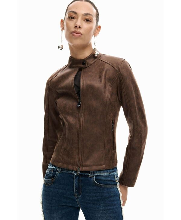 【送料無料】 デジグアル レディース ジャケット・ブルゾン アウター Womens Mandarin collar jacket Brown 32,370円