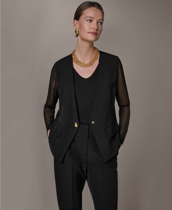 【送料無料】 ダナ キャラン ニューヨーク レディース ジャケット・ブルゾン アウター Womens OneButton Jacket Black