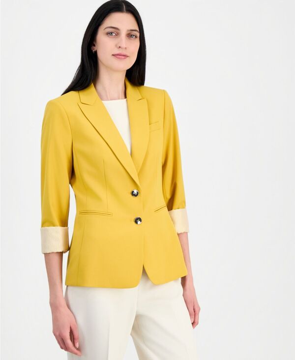 【送料無料】 タハリエーエスエル レディース ジャケット・ブルゾン ブレザー アウター Womens TwoButton PeakLapel Blazer Sunflower