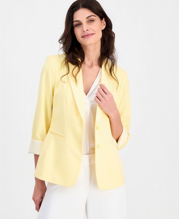 【送料無料】 タハリエーエスエル レディース ジャケット・ブルゾン ブレザー アウター Womens TwoButton PeakLapel Blazer Butter