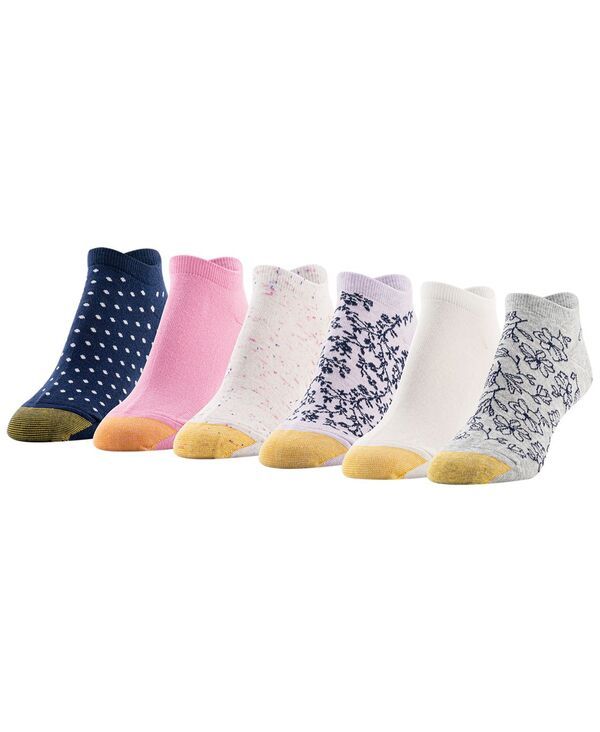 【送料無料】 ゴールドトゥ レディース 靴下 アンダーウェア Womens Casual No Magnolia Liner Socks 6Pack Assortment 8