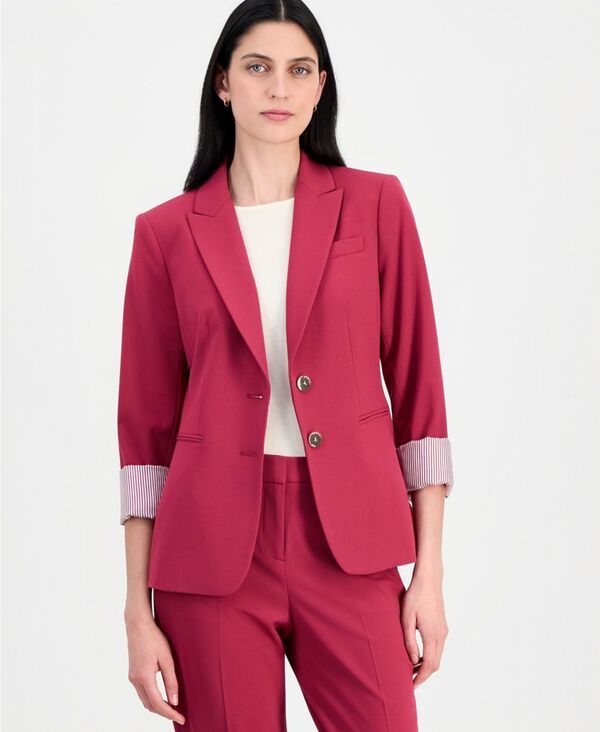 【送料無料】 タハリエーエスエル レディース ジャケット・ブルゾン ブレザー アウター Womens TwoButton PeakLapel Blazer Berry Bliss