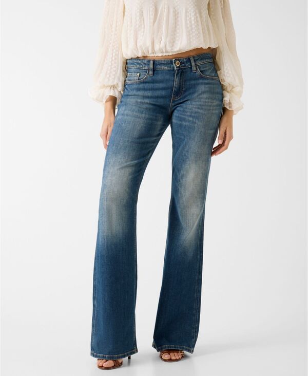 【送料無料】 ゲス レディース ブーツ・レインブーツ シューズ Womens Low Rise Boot Cut Jeans Relife Sand