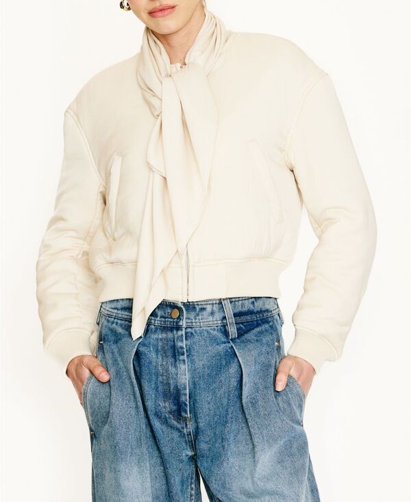 【送料無料】 ラインアンドドット レディース ジャケット・ブルゾン アウター Womens Agnes LongSleeve Puffer Jacket Ecru