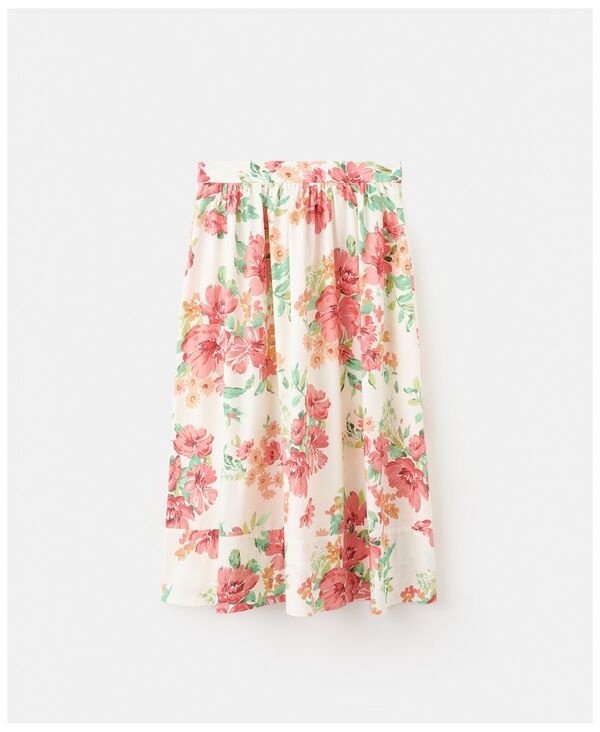 【送料無料】 マンゴ レディース スカート ボトムス Womens Flowers Midi Skirt Off White