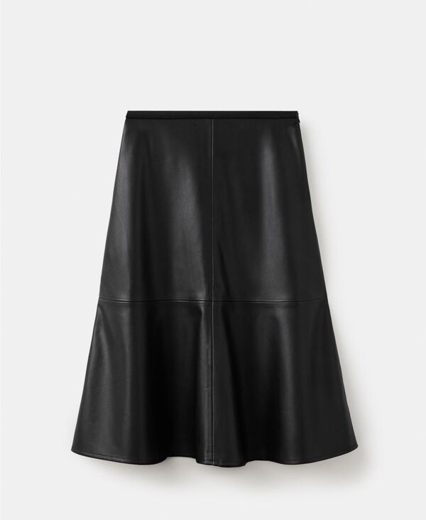 【送料無料】 マンゴ レディース スカート ボトムス Womens FauxLeather Midi Skirt Black