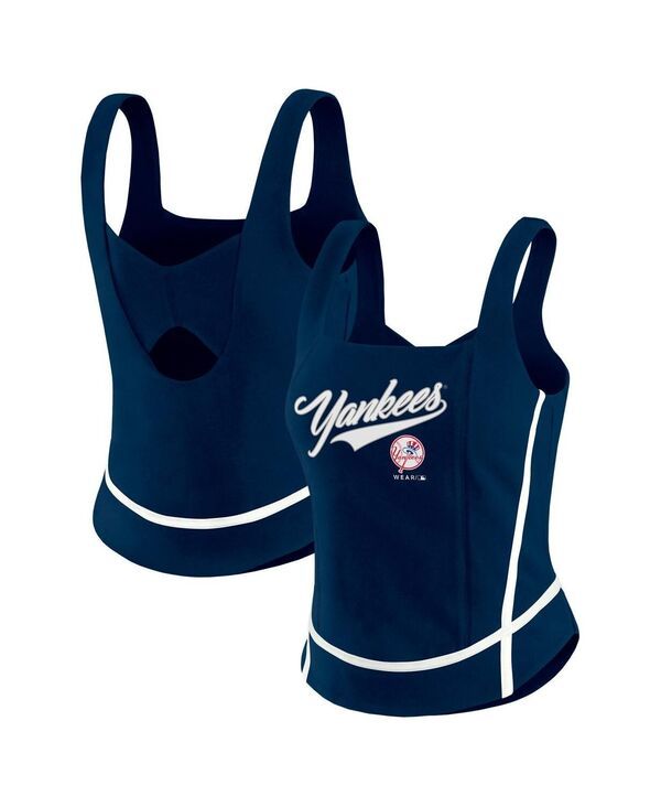 【送料無料】 ウェア バイ エリン アンドルーズ レディース タンクトップ トップス WomensNavy New York Yankees Square Neck Tank Top Navy