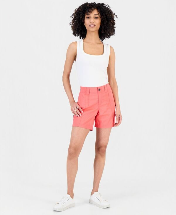 【送料無料】 スタイルアンドコー レディース ハーフパンツ・ショーツ ボトムス Womens Petite MidRise ComfortWaist Cargo Shorts Macys Exclusive Tuscon Cor
