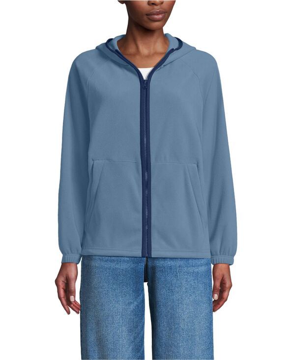 【送料無料】 ランズエンド レディース ジャケット・ブルゾン アウター Womens Anyweather RainDefense Fleece Full Zip Jacket Soft peacock