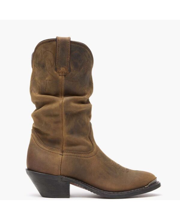 【送料無料】 ドゥランゴ レディース ブーツ・レインブーツ シューズ Womens Distressed Tan Slouch Western Boot Distressed tan