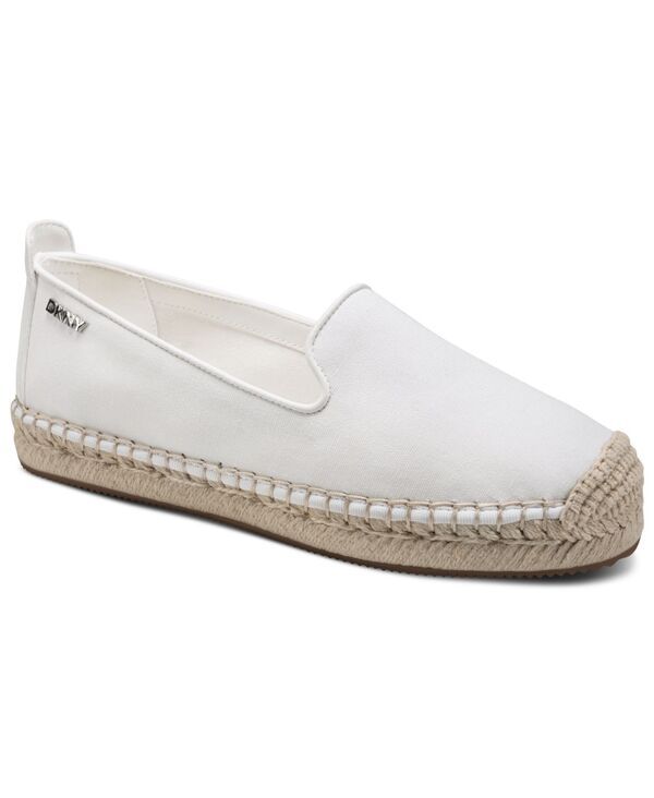 【送料無料】 ダナ キャラン ニューヨーク レディース スリッポン・ローファー シューズ Womens Mallandra SlipOn Espadrille Flats White
