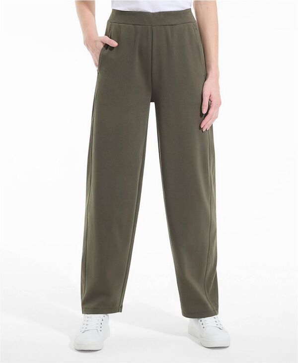 【送料無料】 ランズエンド レディース カジュアルパンツ ボトムス Womens Sport Knit High Rise Barrel Ankle Pants Forest moss